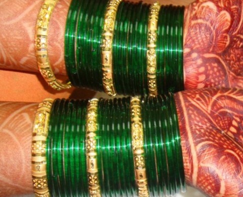 Marathi kultúra menyasszonyi karkötő készletek