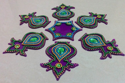 Forvirrende Rangoli Design til Diwali