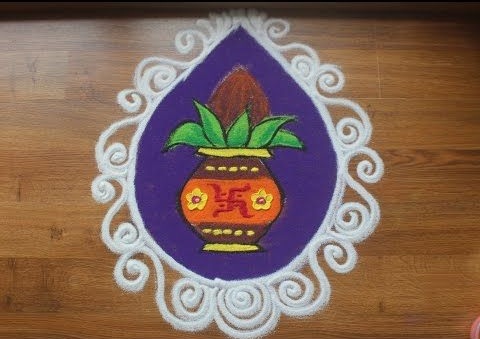 Diwali különleges Kalash Rangoli Design