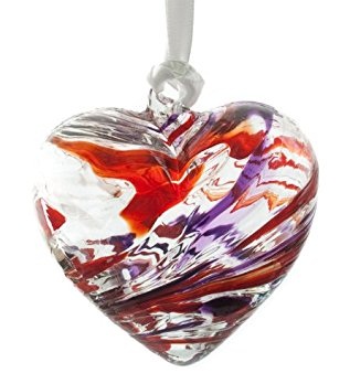 Hjerteformet januar Birthstone vedhæng