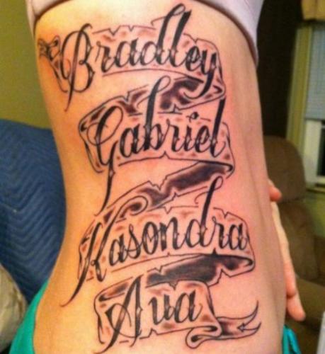 Tatoveringsruller med navne