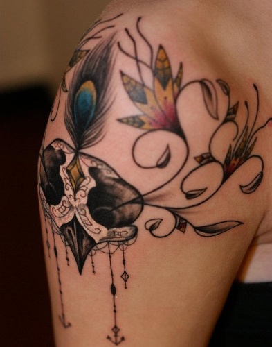 Tattoo Scroll Design Heart