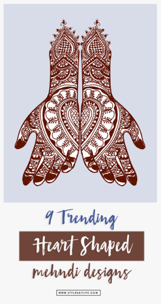 Hjerteformede mehndi -designs