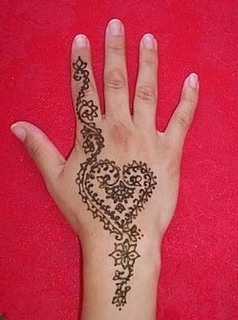 Back Hand Heart Design Mehndi
