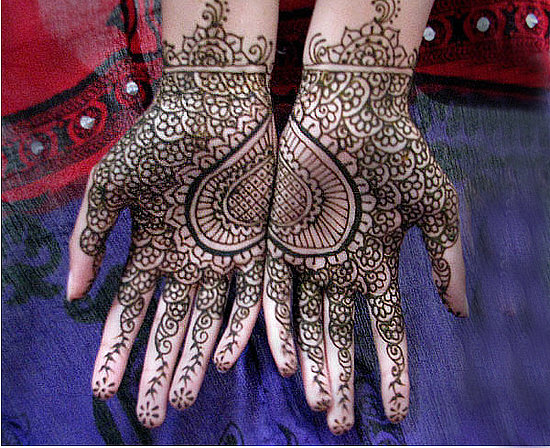 Fælles hjerte Mehandi designs
