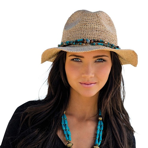 Håndlavede naturlige kvindelige hatte