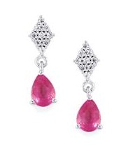 Pink Sapphire Drop øreringe