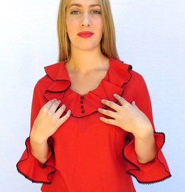 Frilly bluse top