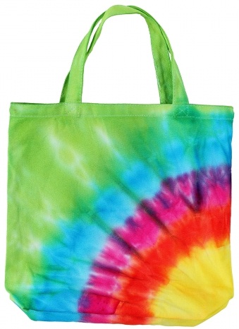 Farverig Tie Dye stofpose