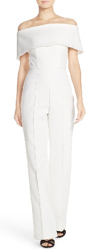 Hvide off Shoulder Jumpsuits til damer