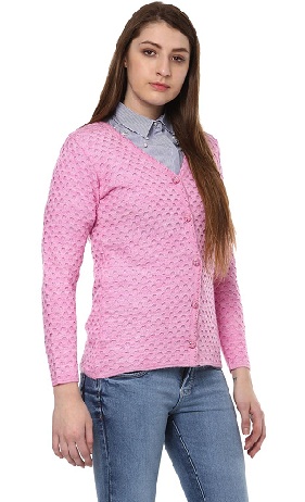 Női világos rózsaszín pulóver