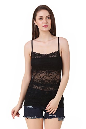 Polstret sort net -camisole