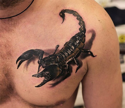 3D minta skorpió tetoválás