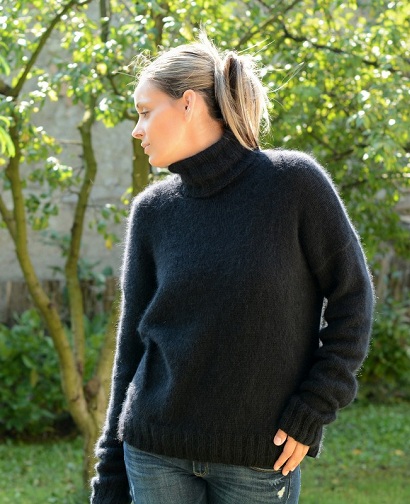 Høj hals Angora sweater