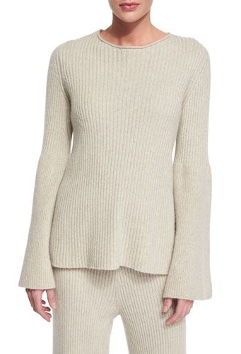 Bell Sleeve Cashmere Sweater