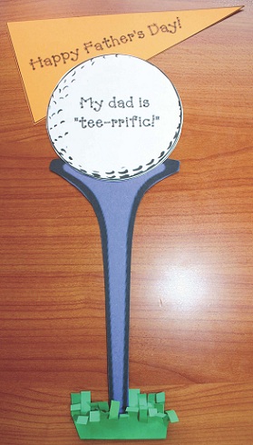 Golffa Apák napja kártya