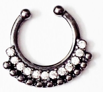 Sort Hoop næse ring