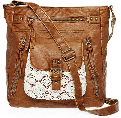 Poliészter és horgolt Crossbody kézitáska nagy méretben