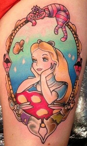 Alice in Wonderland Disney tatoveringsmønster