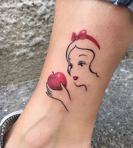 Snehvide Disney tatoveringsmønster