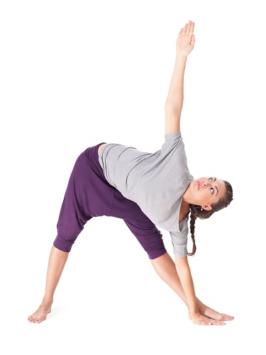 Trikonasana eller Triangle Pose