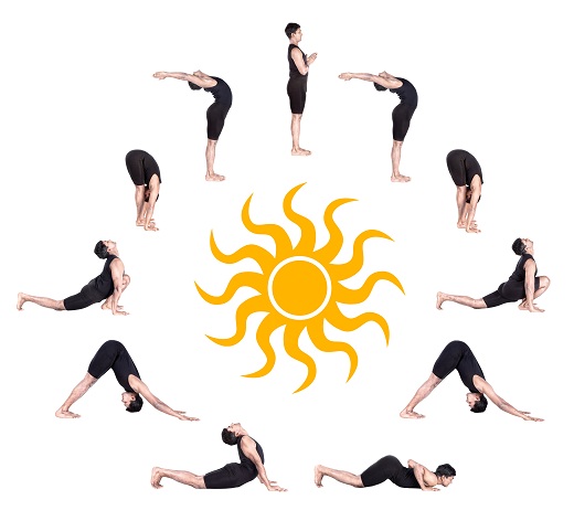 Surya Namaskar eller Den berømte solhilsen