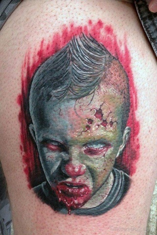 Csodálatos zombi tetoválás tervezés
