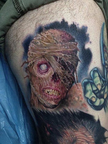 Spændende Zombie Tattoo Design