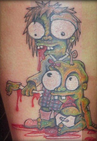 Vonzó Zombie Tattoo Design