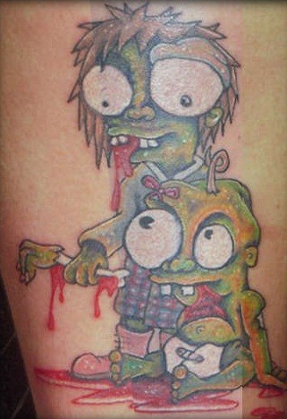 Tiltalende Zombie Tattoo Design