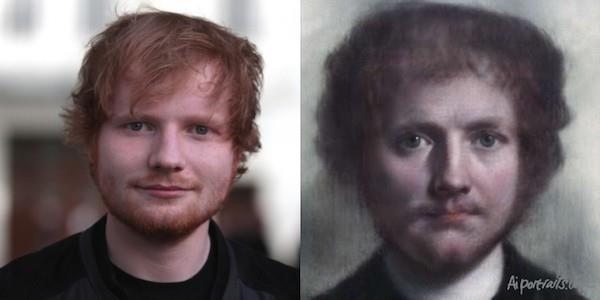 AI Portraits muuttaa selfiestäsi renessanssin muotokuva ed sheeran