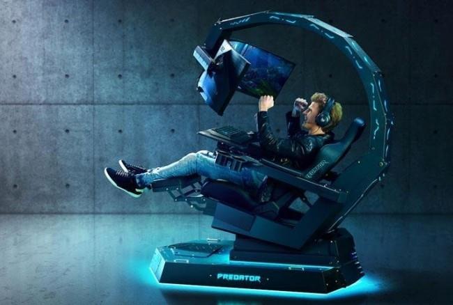 Acer esittelee uuden pelivaltaistuimen IFA 2019 Acer Predator Thronos Air -laitteella, joka kallistaa koko rakennetta
