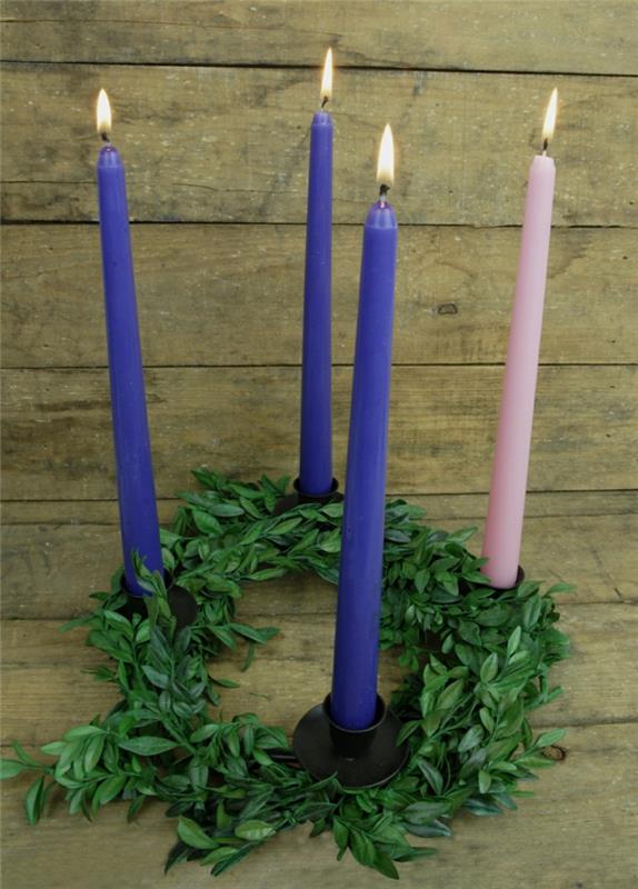 Adventti seppele tarkoittaa kynttilöitä symboli deco ideoita joulu