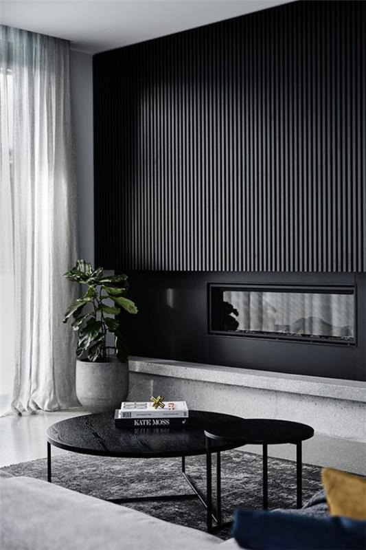 Nykyiset väripaletit olohuoneessa 2020 moderni minimalisti grafiitinharmaana