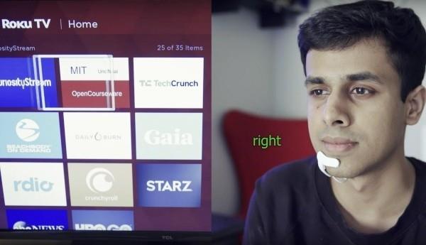 AlterEgo on puettava laite, joka voi lukea ajatuksiasi navigoida televisiossa