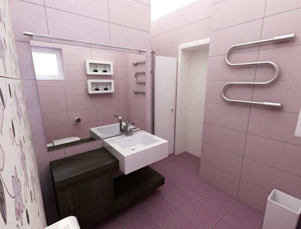 Pölyinen vaaleanpunainen seinäväri väri design seinät kylpyhuoneen suunnittelu