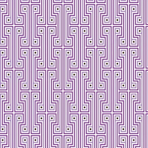 Violetti sisustus korostaa geometrisia kuvioita