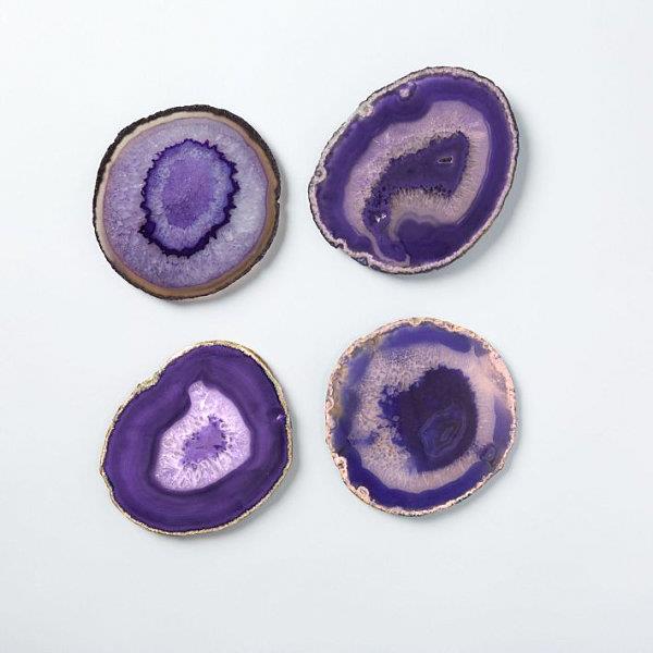 Tunnelma violetissa sisustus mineraali akaatissa