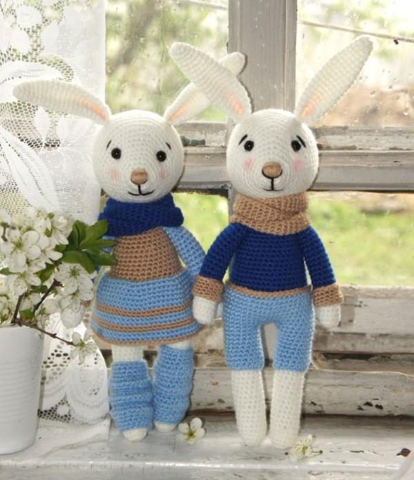Amigurumi virkattu pupu - ideoita pääsiäiseksi inspiroimaan ja jäljittelemään pupun ystäviä tyttö poika