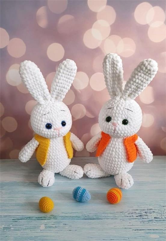 Virkattu amigurumi -pupu - ideoita pääsiäiseksi inspiroimaan ja jäljittelemään pieniä chibi -pupuja