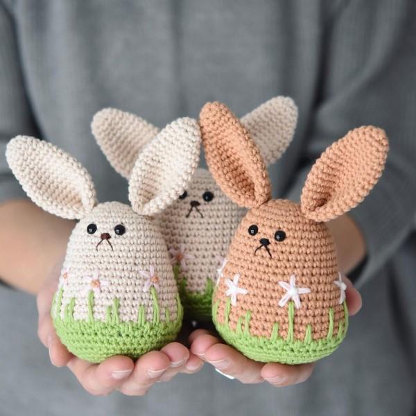 Amigurumi -virkattu pupu - ideoita pääsiäiseksi inspiroimaan ja jäljittelemään hauska pieni pääsiäispupu