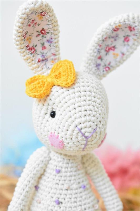 Amigurumi virkattu pupu - ideoita pääsiäiseksi inspiroimaan ja jäljittelemään pääsiäispupu söpö kaunis