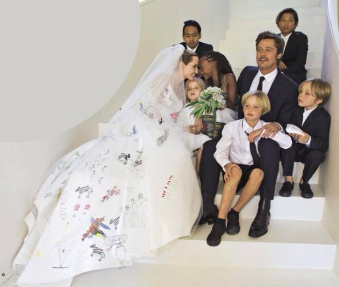 Kuva Angelina Jolien lasten hääpäivästä