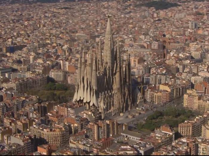 Antoni Gaudi Sagrada Familia -ilmakuva