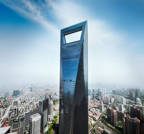 Arkkitehtuuri Shanghain maailman talouskeskus