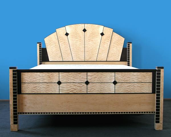 Art deco -tyylinen art deco -kalusteinen sängynrunko