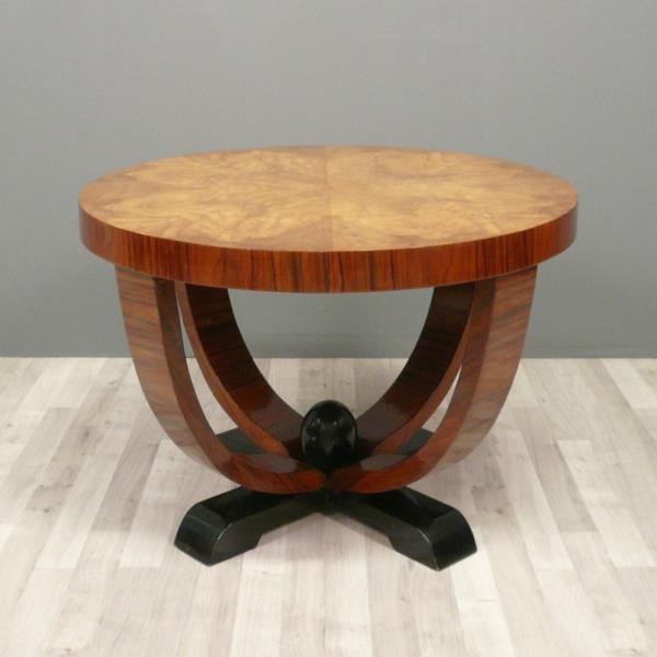 Art deco -tyylinen pyöreä sohvapöytä