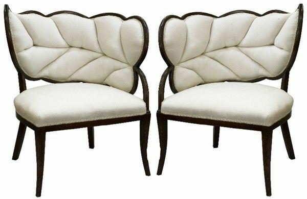 Art deco -kalusteiden lehtien penkki