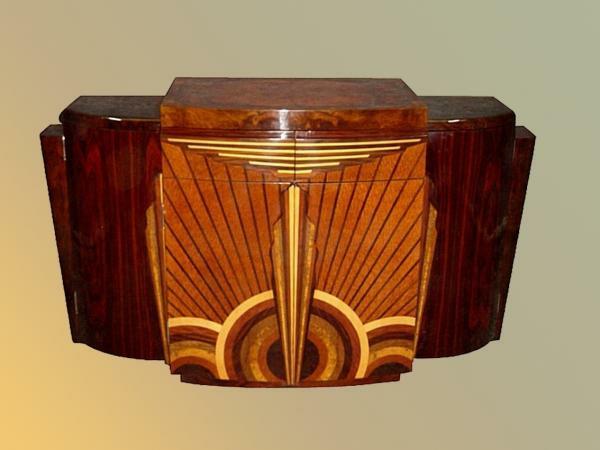 Art deco -huonekalutyyliset koristeet