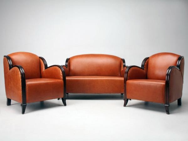 Art Deco -ideoita sohvan nahasta